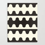 Abstract Mid-Century Black & White Wavy Pattern Notebook Gallery Image 4