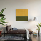 Mustard & Olive Wood Wall Art Gallery Image 2