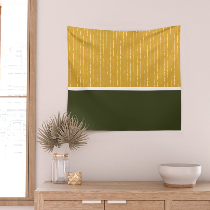 Mustard & Olive Wall Tapestry Gallery Image 2