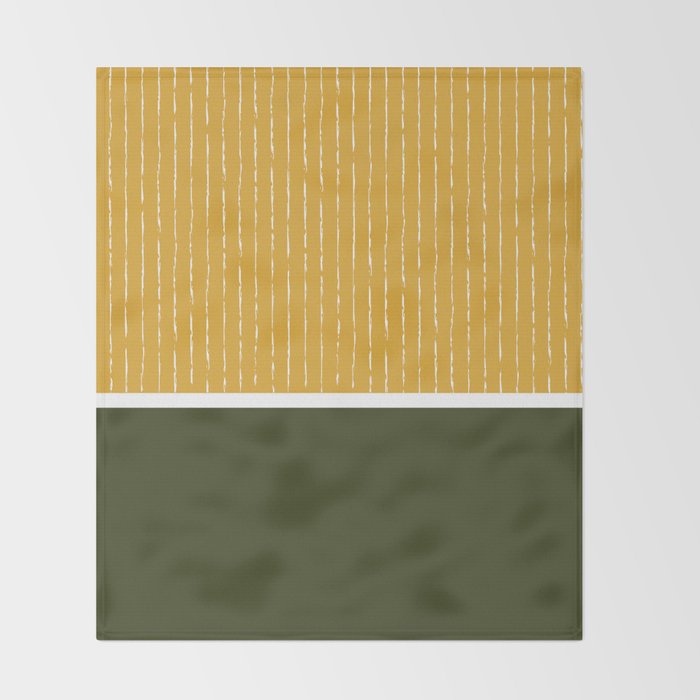 Mustard & Olive Throw Blanket Gallery Image 2