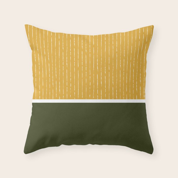Mustard & Olive Throw Pillow Gallery Image 1