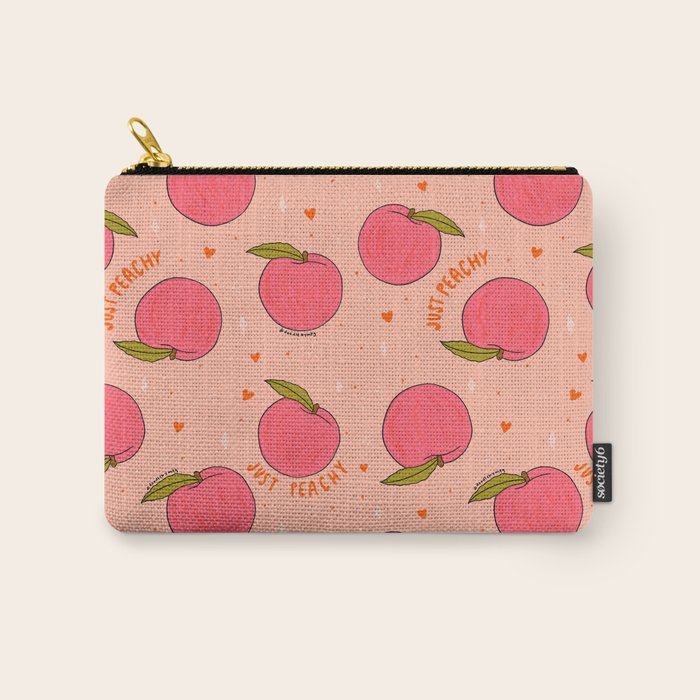 Peach Print Carry All Pouch Gallery Image 1
