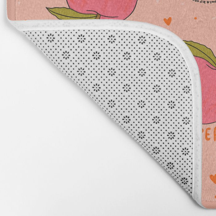 Peach Print Bath Mat Gallery Image 2