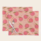 Peach Print Placemat Gallery Image 1