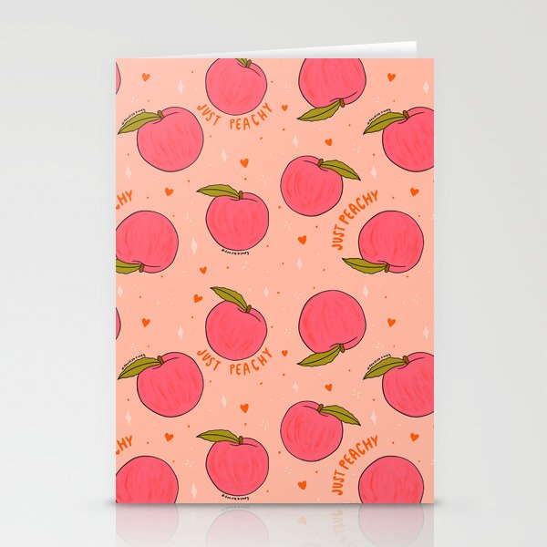 Peach Print Stationery Card Gallery Image 2
