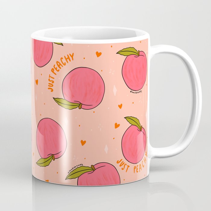 Peach Print Coffee Mug Gallery Image 1