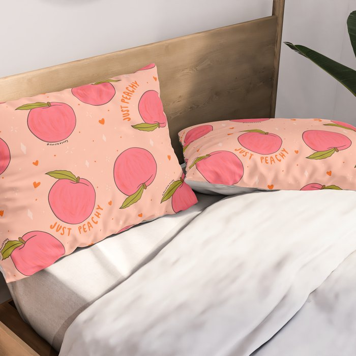 Peach Print Pillow Sham Gallery Image 2