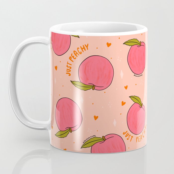 Peach Print Coffee Mug Gallery Image 3