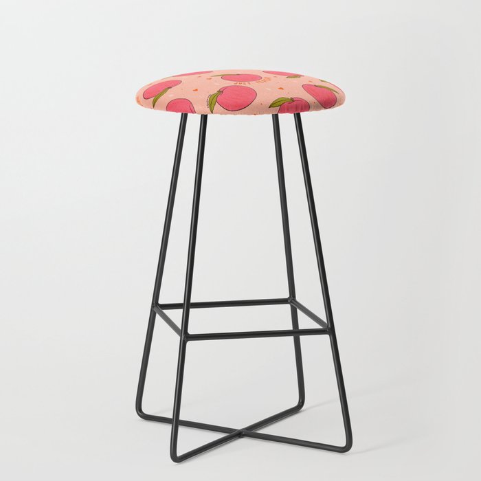 Peach Print Stool Gallery Image 1