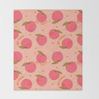 Peach Print Throw Blanket Gallery Image 2