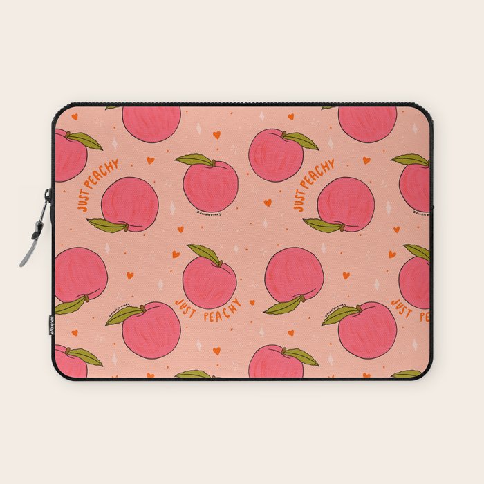 Peach Print Laptop Sleeve