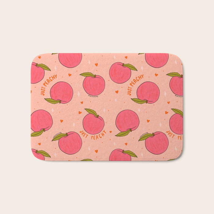 Peach Print Bath Mat Gallery Image 1