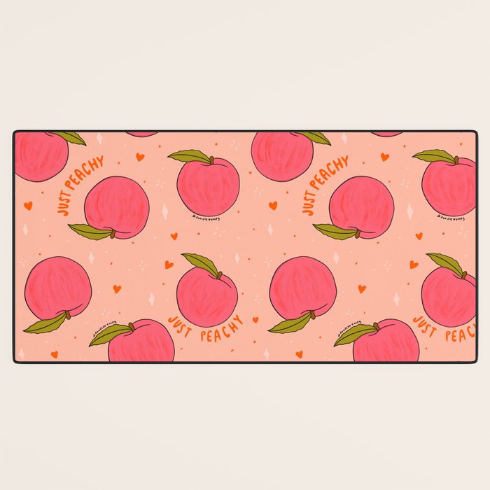 Peach Print Desk Mat Gallery Image 3