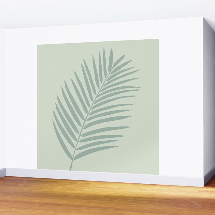 Palm Leaf Sage Wall Mural Gallery Image 2