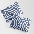 Line art organic shape in blue Pillow Sham Gallery Image 3