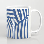 Line art organic shape in blue Coffee Mug Gallery Image 1