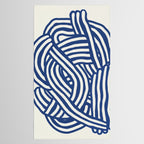 Line art organic shape in blue Tablecloth Gallery Image 2
