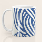 Line art organic shape in blue Coffee Mug Gallery Image 3