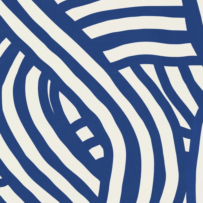 Line art organic shape in blue Coffee Mug Gallery Image 2