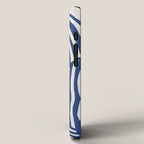 Line art organic shape in blue iPhone Case Gallery Image 2