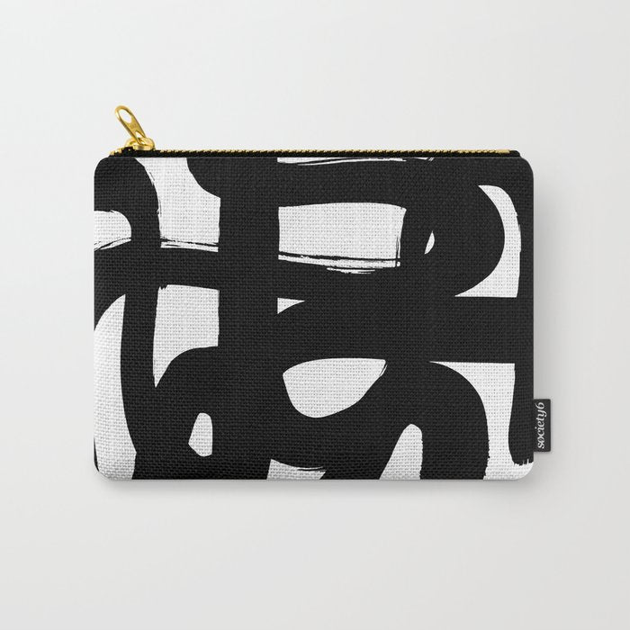 Slithering Ink White Background Carry All Pouch Gallery Image 1