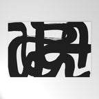 Slithering Ink White Background Welcome Mat Gallery Image 1
