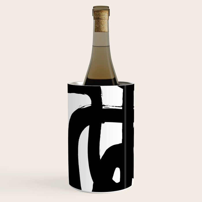 Slithering Ink White Background Wine Chiller Gallery Image 2