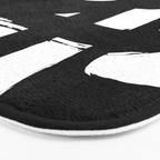 Slithering Ink White Background Bath Mat Gallery Image 3