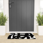 Slithering Ink White Background Welcome Mat Gallery Image 3