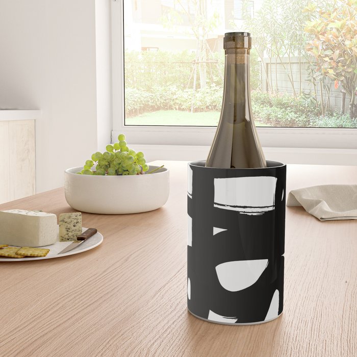 Slithering Ink White Background Wine Chiller Gallery Image 4