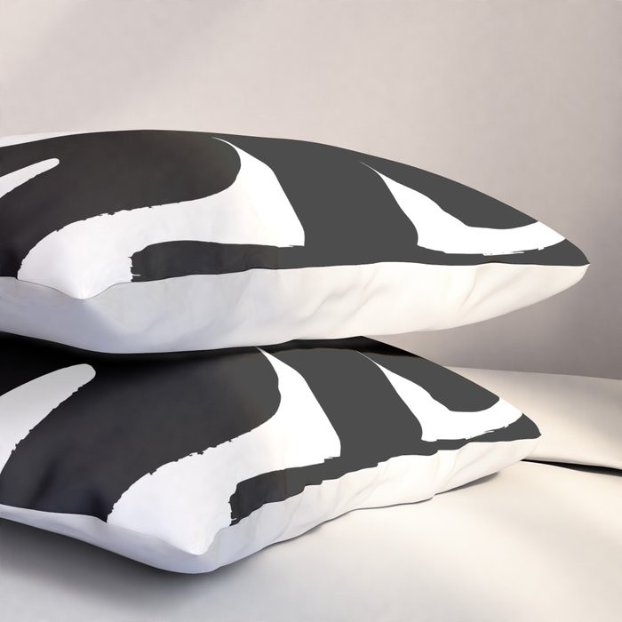 Slithering Ink White Background Pillow Sham Gallery Image 3