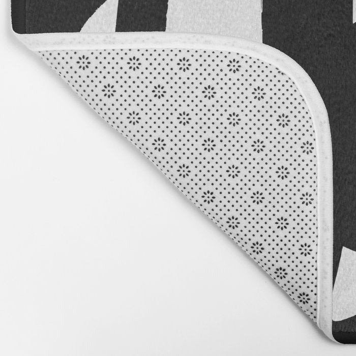 Slithering Ink White Background Bath Mat Gallery Image 2
