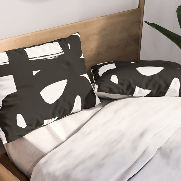 Slithering Ink White Background Pillow Sham Gallery Image 2