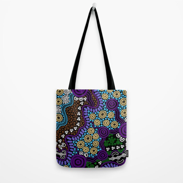 Authentic Aboriginal Art - Untitled Tote Bag Gallery Image 2