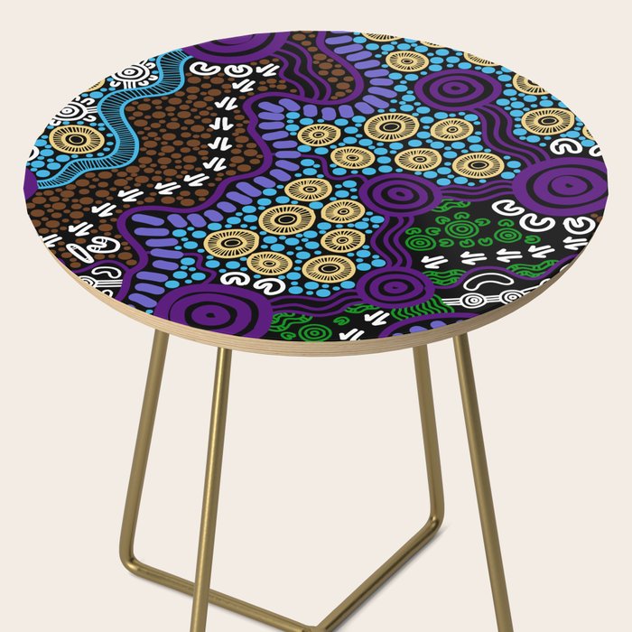 Authentic Aboriginal Art - Untitled Side Table Gallery Image 2