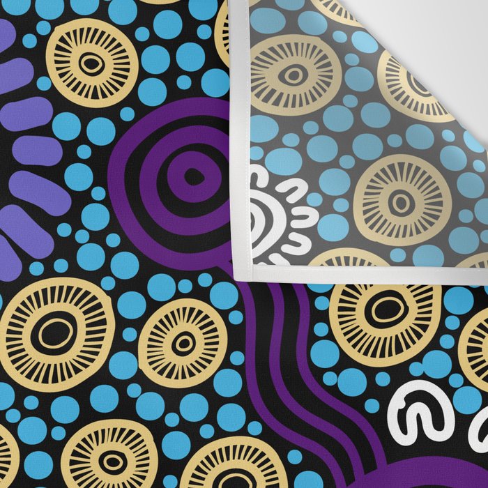 Authentic Aboriginal Art - Untitled Wall Tapestry Gallery Image 3