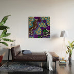 Authentic Aboriginal Art - Untitled Wood Wall Art Gallery Image 2