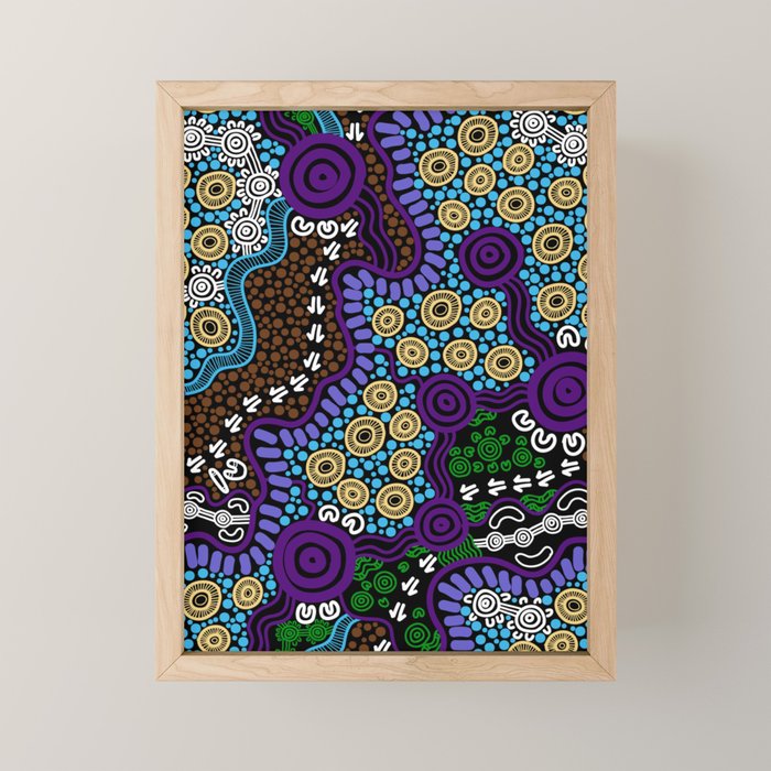 Authentic Aboriginal Art - Untitled Mini Art Print Gallery Image 1