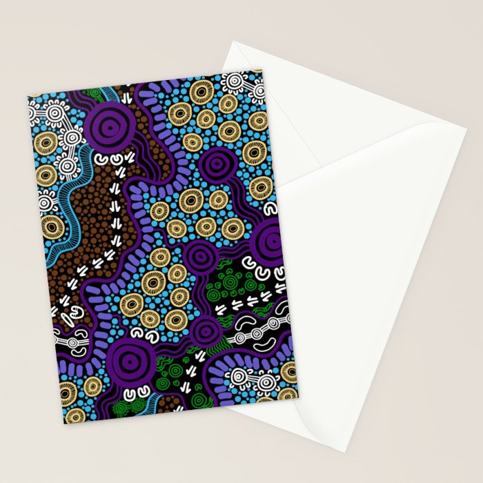 Authentic Aboriginal Art - Untitled Stationery Card Gallery Image 2
