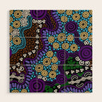 Authentic Aboriginal Art - Untitled Wood Wall Art Gallery Image 1