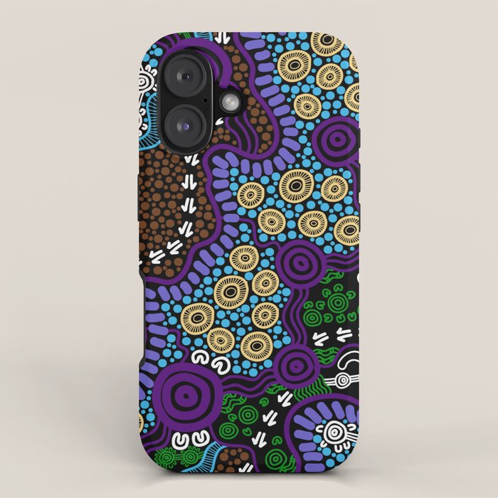 Authentic Aboriginal Art - Untitled iPhone Case Gallery Image 1