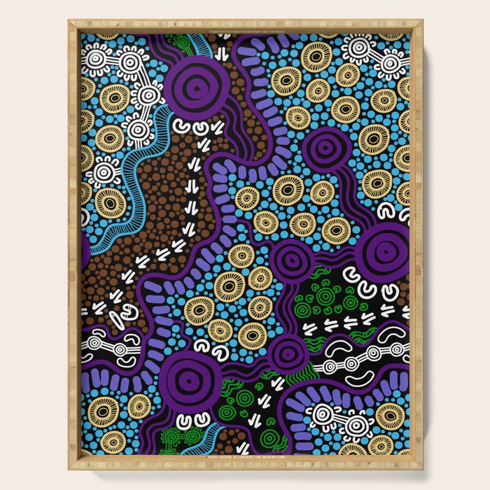 Authentic Aboriginal Art - Untitled Serving Tray Gallery Image 1