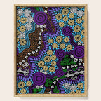 Authentic Aboriginal Art - Untitled Serving Tray Gallery Image 1