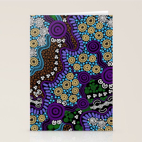 Authentic Aboriginal Art - Untitled Stationery Card Gallery Image 1