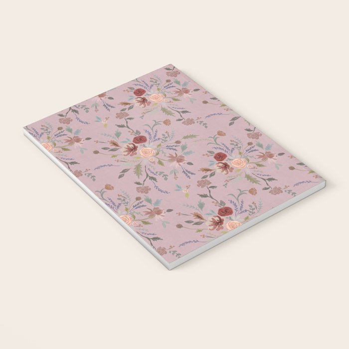 Bohemian Watercolor Floral - Cool Pink Notebook Gallery Image 3