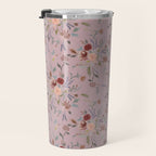 Bohemian Watercolor Floral - Cool Pink Travel Mug Gallery Image 3