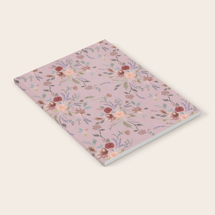 Bohemian Watercolor Floral - Cool Pink Notebook Gallery Image 2