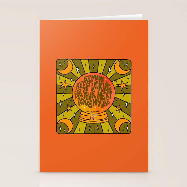 Gemini Crystal Ball Stationery Card Gallery Image 1