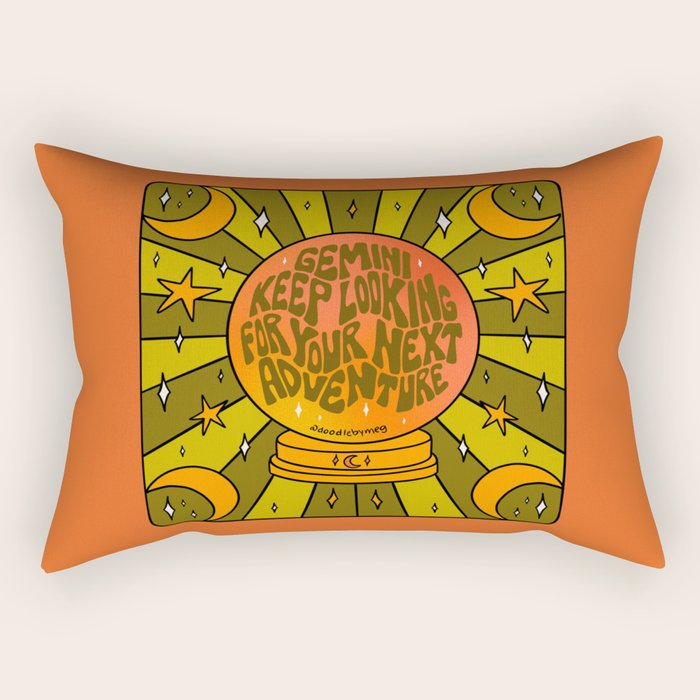 Gemini Crystal Ball Rectangular Pillow Gallery Image 1