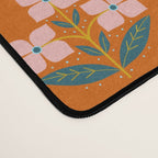 Retro Pink Floral Bunches Pattern - Terracotta  Desk Mat Gallery Image 4